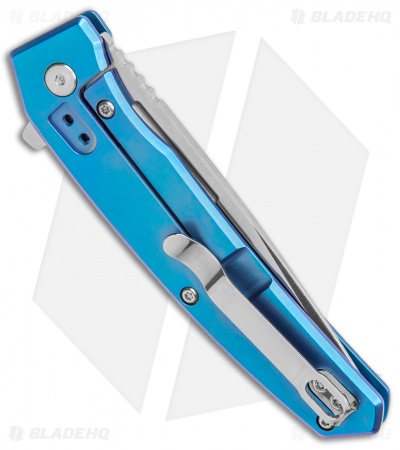 Ontario Knife Company Ti 22 Ultrablue Frame Lock Knife Blue Ti (3.25" Satin)