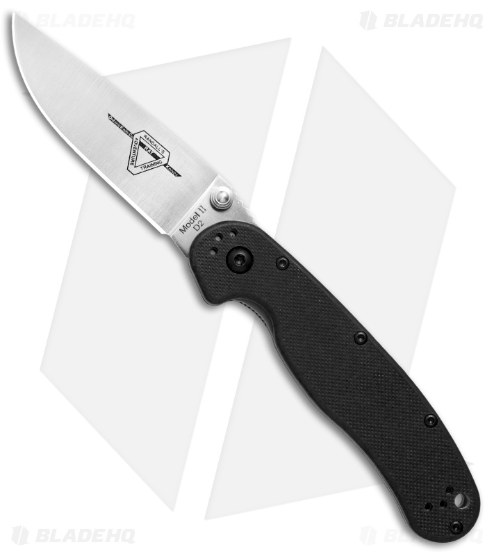 Ontario RAT Model 2 Liner Lock Knife Black Nylon (3