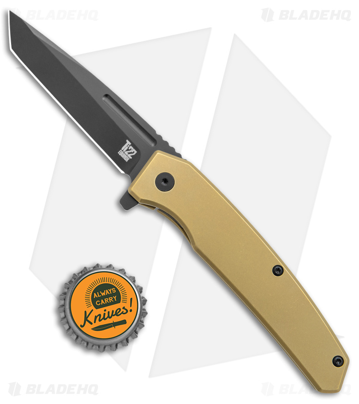 Ontario Ti22 Equinox Frame Lock Knife Bronze Titanium (3" Black)