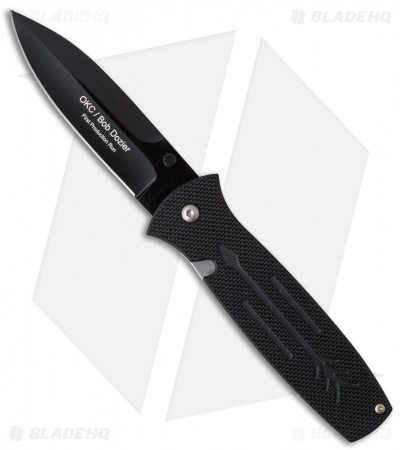 Ontario OKC Dozier Arrow Liner Lock Folding Knife Black G-10 (3.6" Black)