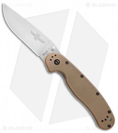 Ontario RAT Model 1 Liner Lock Knife Coyote Brown (3.6" D2 Satin) 8867CB