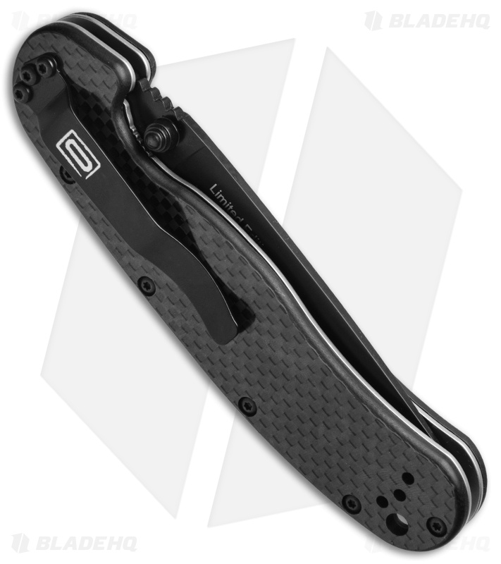 Ontario Rat Model 1 Liner Lock Knife G 10carbon Fiber 37 D2 Black Serr