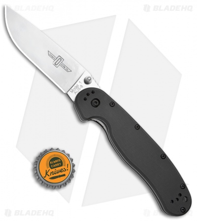 Ontario RAT Model 1 Liner Lock Knife Black (3.625" Satin) 8848SP