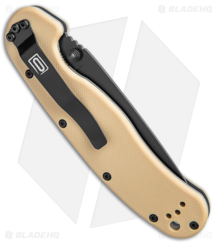 Ontario RAT Model 1 Liner Lock Knife Desert Tan (3.625" Black) 8846DT