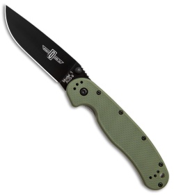 Ontario RAT Model 1 Liner Lock Knife OD Green (3.625" Black) 8846OD