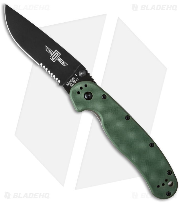 Ontario RAT Model 1 Liner Lock Knife OD Green (3.625