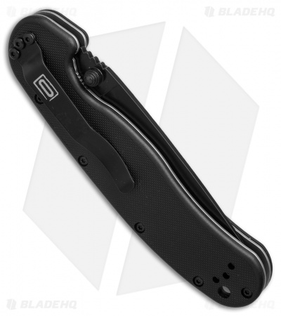 Ontario RAT Model 1 Liner Lock Knife Black (3.6" Black AUS-8) 8846BP