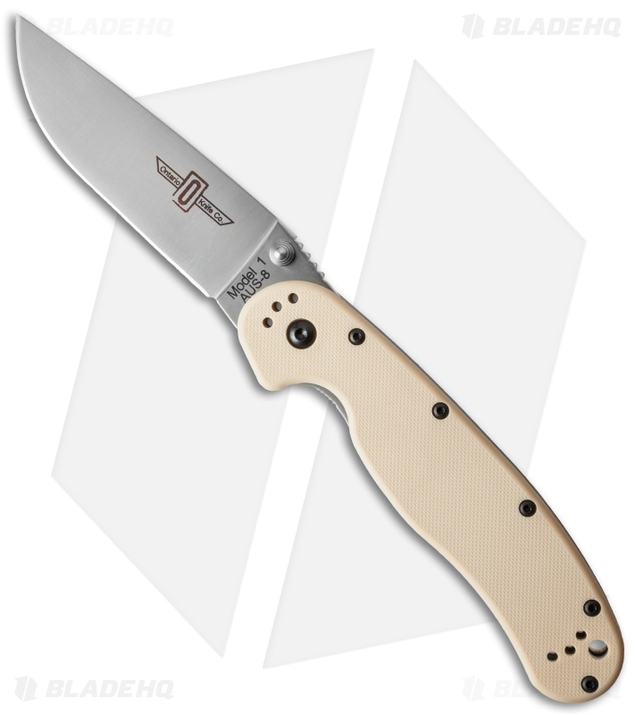 Ontario RAT Model 1 Liner Lock Knife Desert Tan (3.625