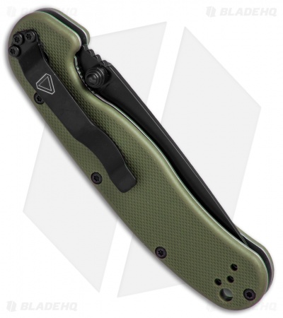 Ontario RAT Model 2 Liner Lock Knife OD Green Nylon (3" Black AUS-8) 8861OD