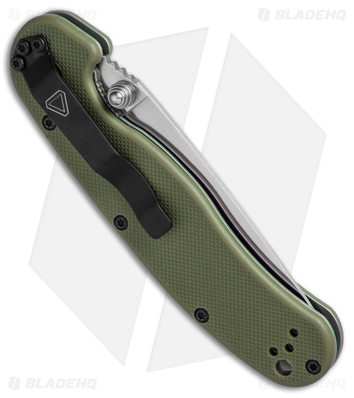 Ontario RAT Model 2 Liner Lock Knife OD Green Nylon (3" Satin AUS-8) 8860OD
