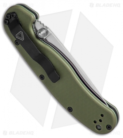 Ontario RAT Model 2 Liner Lock Knife OD Green Nylon (3" Satin AUS-8) 8860OD