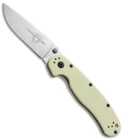 Ontario RAT Model 2 Liner Lock Knife Desert Tan (3" Stonewash) 8881TN