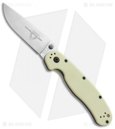 Ontario RAT Model 2 Liner Lock Knife Desert Tan (3" Stonewash) 8881TN