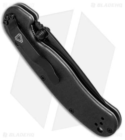 Ontario RAT Model 2 Liner Lock Knife Black Nylon (3" Black D2) 8830