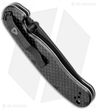 Ontario RAT Model 2 Liner Lock Knife Carbon Fiber/G-10 (3" Black D2) 8834