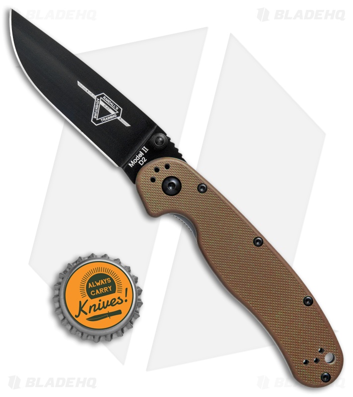 Ontario RAT Model 2 Liner Lock Knife Coyote Brown - Blade HQ