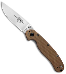 Ontario RAT Model 2 Liner Lock Knife Coyote Brown Nylon (3&quot; Satin D2) 8828CB | 89761