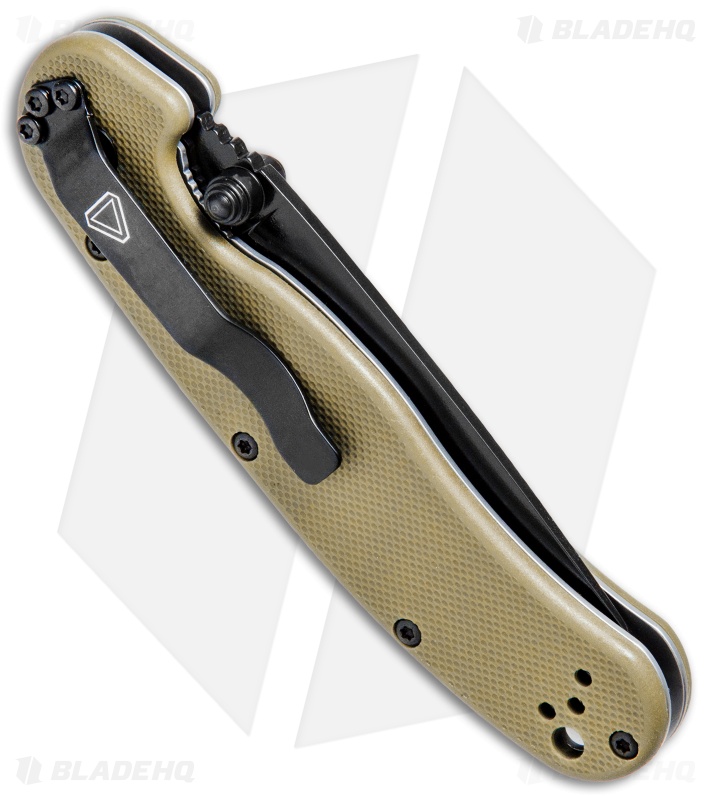 Ontario RAT Model 2 Liner Lock Knife Desert Tan Nylon (3" Black D2) 8830DT