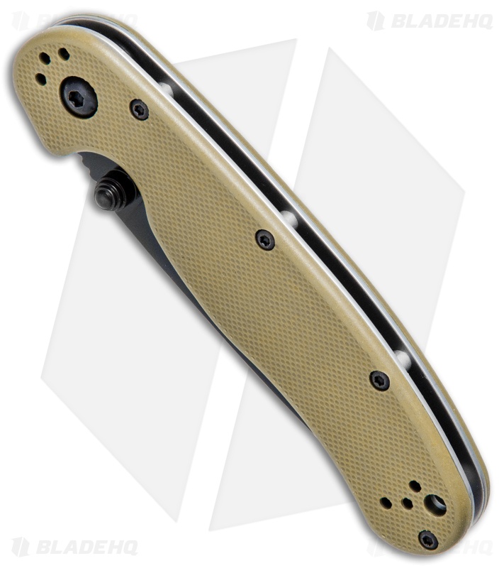 Ontario RAT Model 2 Liner Lock Knife Desert Tan Nylon (3" Black D2) 8830DT