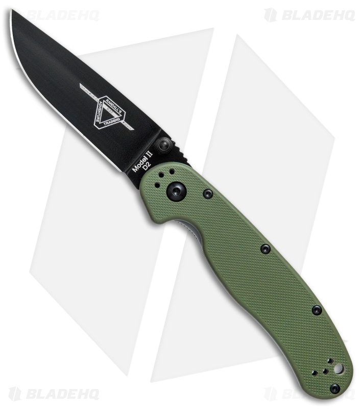 Ontario RAT Model 2 Liner Lock Knife OD Green Nylon (3 Ontario RAT Model 2 Liner Lock Knife OD Green Nylon (3