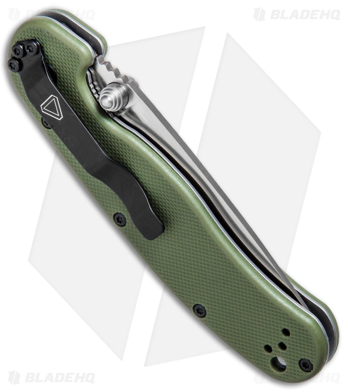 Ontario RAT Model 2 Liner Lock Knife OD Green Nylon (3" Satin D2) 8828OD