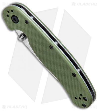 Ontario RAT Model 2 Liner Lock Knife OD Green Nylon (3" Satin D2) 8828OD