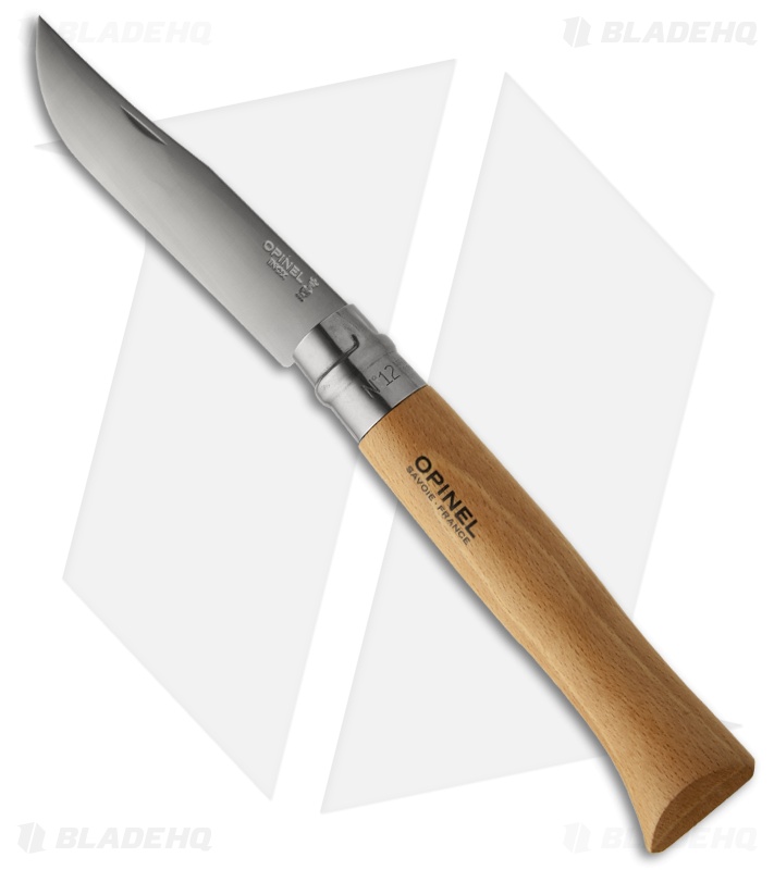Opinel Knives Stainless Steel Folding Knife Beechwood Handles (Set of 10)
