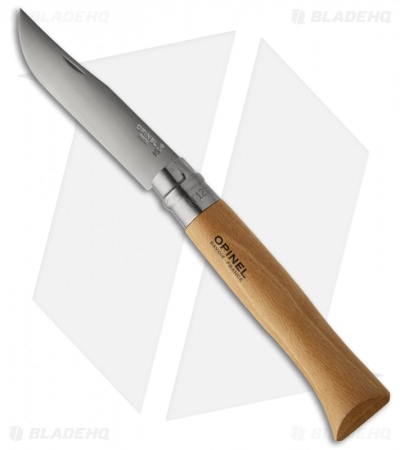 Opinel Knives Stainless Steel Folding Knife Beechwood Handles (Set of 10)