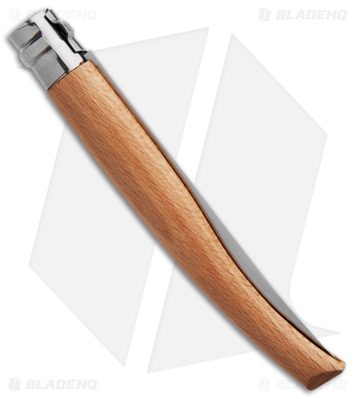 Opinel No 12 Slim Stainless Steel Folding Knife Beechwood (4.875" Satin) #12
