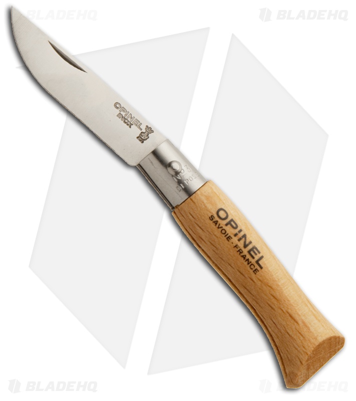 Opinel Knives Stainless Steel Folding Knife Beechwood Handles (Set of 10)