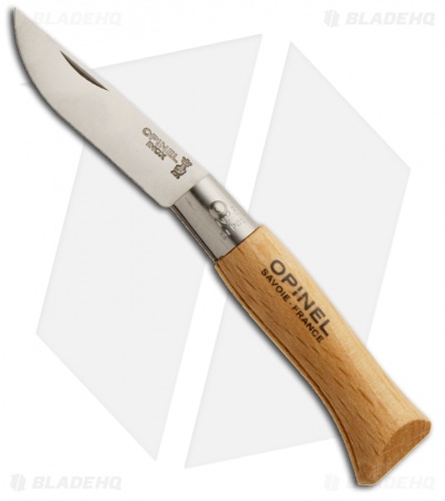 Opinel Knives Stainless Steel Folding Knife Beechwood Handles (Set of 10)
