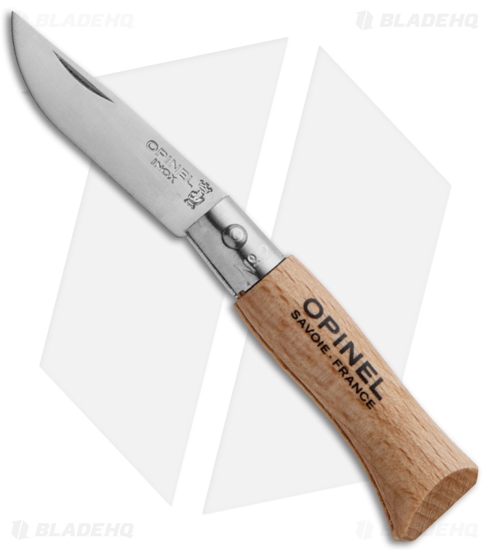 Opinel Knives Stainless Steel Folding Knife Beechwood Handles (Set of 10)