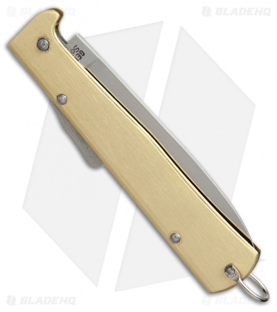 Otter Mercator Lockback Folding Knife Brass (3.5" Satin) SS