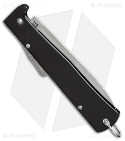 Otter Mercator Cat Lockback Folding Knife Black Stainless Steel (3.5" Satin) SS