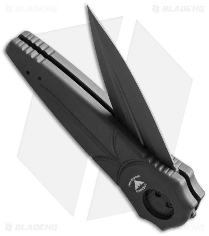 Paragon Warlock Folding Knife Black Aluminum (3.9" Black)