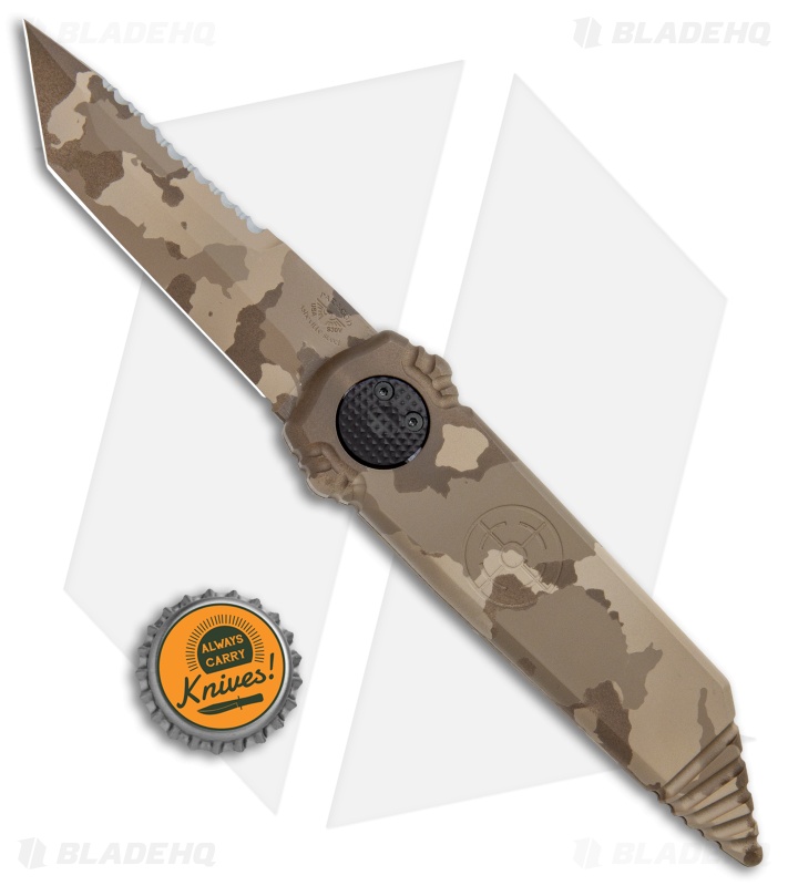 Paragon Dredd Lock Knife Desert Granite Tan Camo Aluminum (4" Camo Tanto)