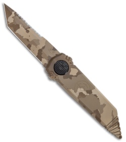 Paragon Dredd Lock Knife Desert Granite Tan Camo Aluminum (4" Camo Tanto)