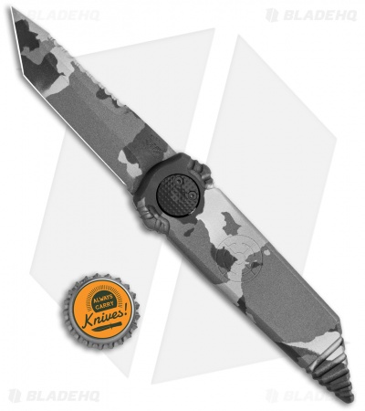 Paragon Dredd Lock Knife Silver Granite Gray Camo Aluminum (4" Camo Tanto)