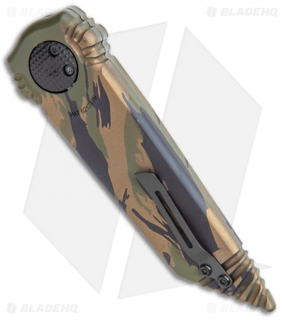 Paragon Dredd Lock Knife Tiger Stripe Green Camo Aluminum (4" Camo Tanto)