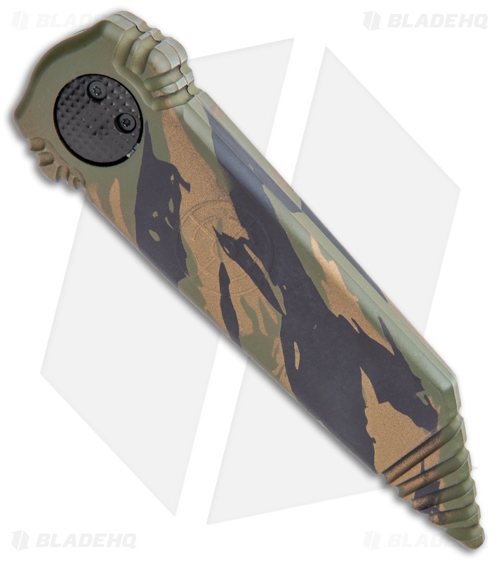 Paragon Dredd Lock Knife Tiger Stripe Green Camo Aluminum (4" Camo Tanto)