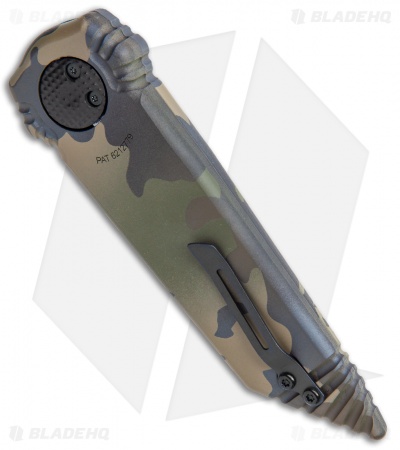 Paragon Dredd Lock Knife Woodland Canopy Green Camo Aluminum (4" Camo Tanto)