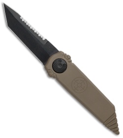 Paragon Dredd Lock Knife Dark Earth Aluminum (4" Black Tanto Serrated)