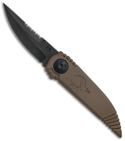 Paragon Phoenix Knife Flat Dark Earth (3.8" Black Serr)