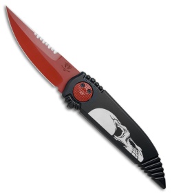 Paragon Phoenix Knife Death Head Black (3.8" Red Serr Swedge)