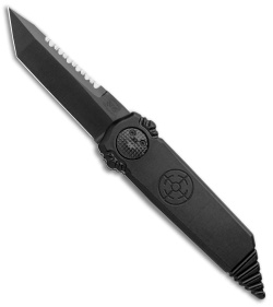 Paragon Dredd Lock Knife Black Aluminum (4" Black Tanto Serrated)