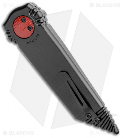 Paragon Dredd Lock Knife Black Aluminum (4" Red Tanto)  