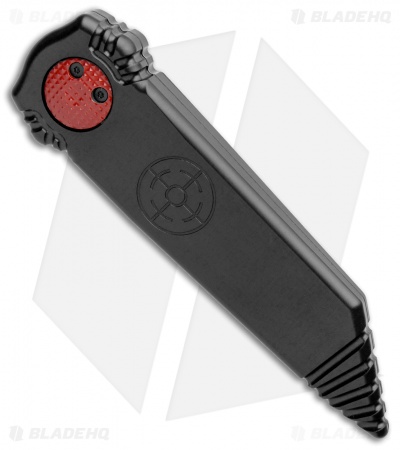 Paragon Dredd Lock Knife Black Aluminum (4" Red Tanto)