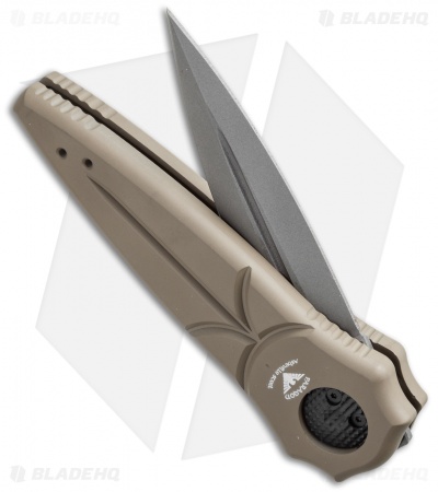 Paragon Warlock Folding Knife Tan Aluminum (3.9" Bead Blast)