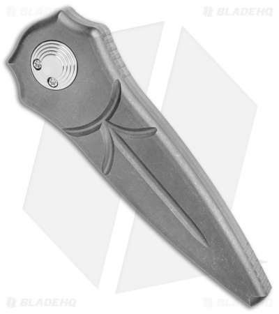 Paragon Warlock Folding Knife Distressed Titanium (3.9" Satin/Gray)
