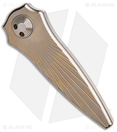 Paragon Warlock Folding Knife Starburst Antique Gold Titanium (3.9" Gray/SW)